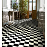 Revêtement sol PVC Atlantic Tiles Damier Noir et Blanc