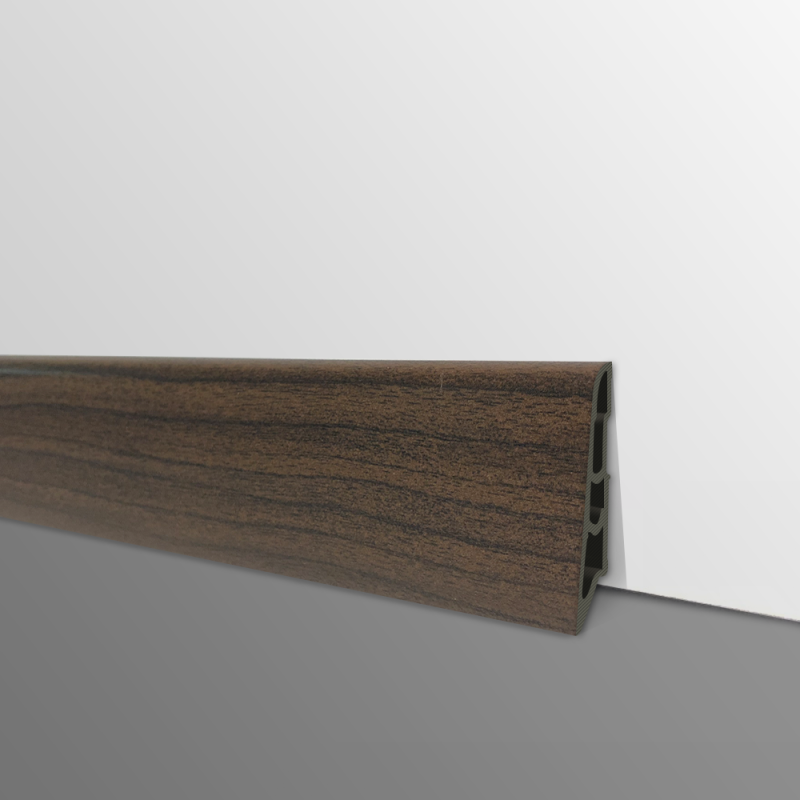 Plinthe PVC- Décor Chêne Foncé - Ep.14 x H.60 mm- L.2,5m