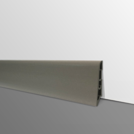 Plinthe PVC- Décor Taupe Foncé - Ep.14 x H.60 mm- L.2,5m