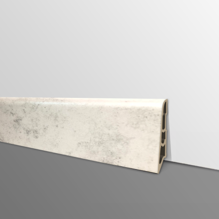 Plinthe PVC- Décor Ciment Clair - Ep.14 x H.60 mm- L.2,5m