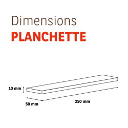 Planchette Chêne brut Grade C 50x250