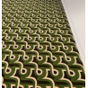 Moquette en Laine à motif  géométrique 70's – Coloris Kaki, vert et beige