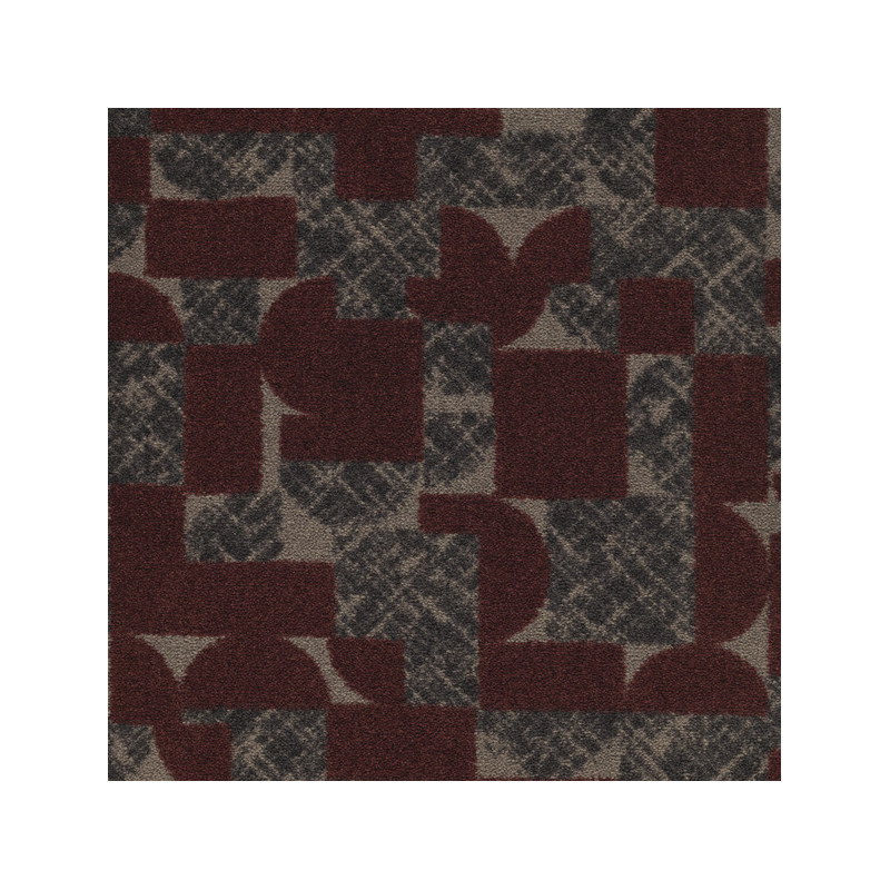 Moquette motif rouge Hotellerie Swing-N580