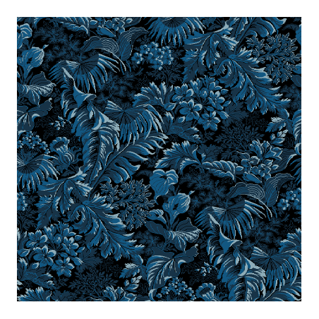 Moquette en Laine à motif Feuillages  – Coloris Bleu